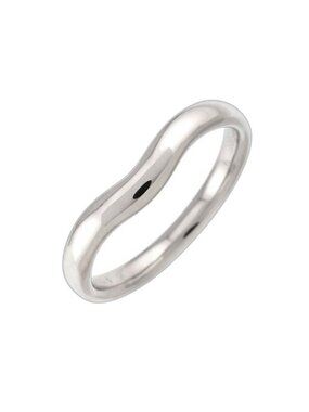 Tiffany & Co Wide Curved Band Ring Pt Platinum